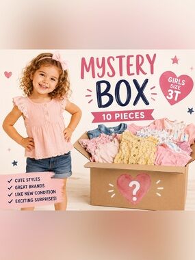 Girls Mystery Box Size 3T | 10-Piece Surprise Clothing Bundle